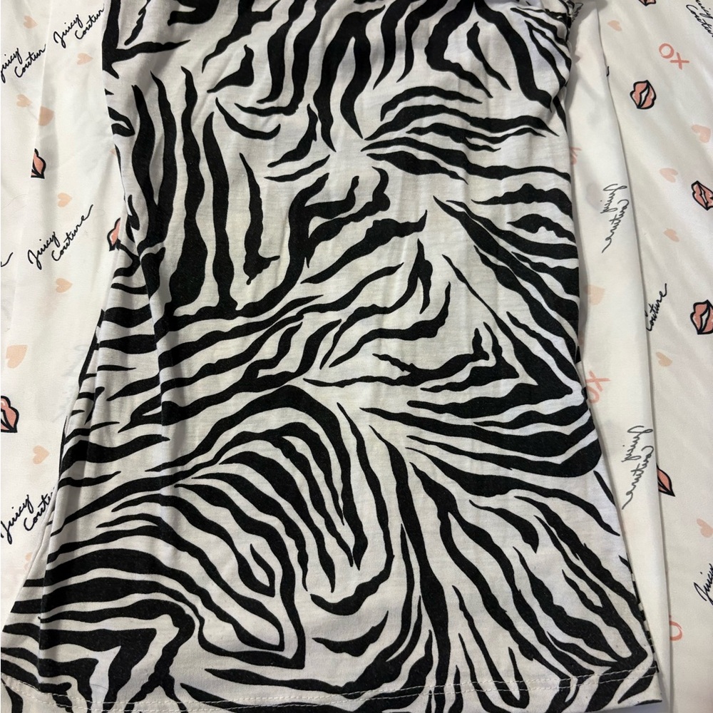 Zebra Print Long Sleeve Top
